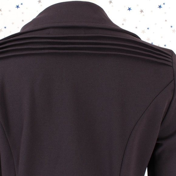 Double Breasted Detail Zip Up Peacoat Lilac Gray - Picture 8 of 8